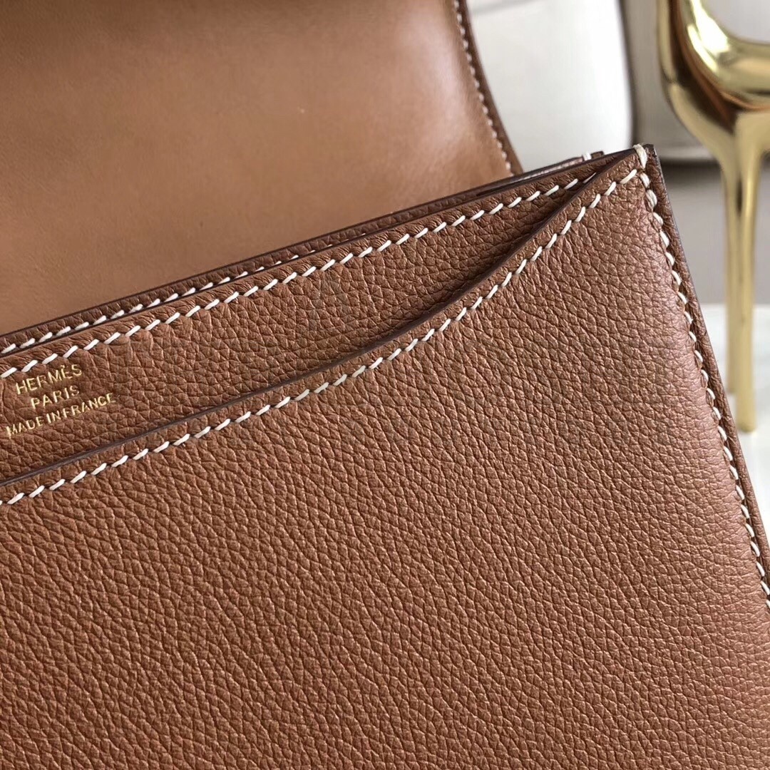 H**me5 2002 20cm Bag In Gold Evercolor Calfskin Master Quality