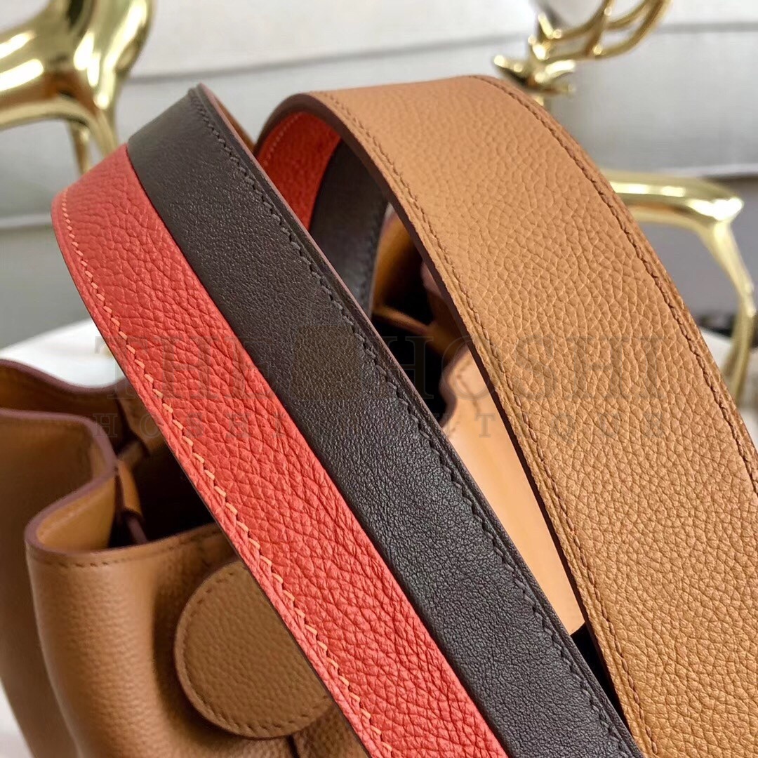 H**me5 Licol 17cm Bag In Tan Evercolor Calfskin Master Quality