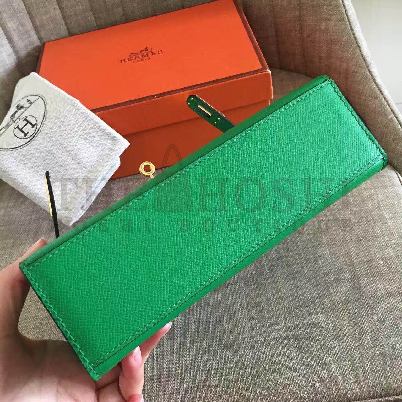 H**me5 Bambou Kelly Pochette Epsom Handmade Bag Master Quality