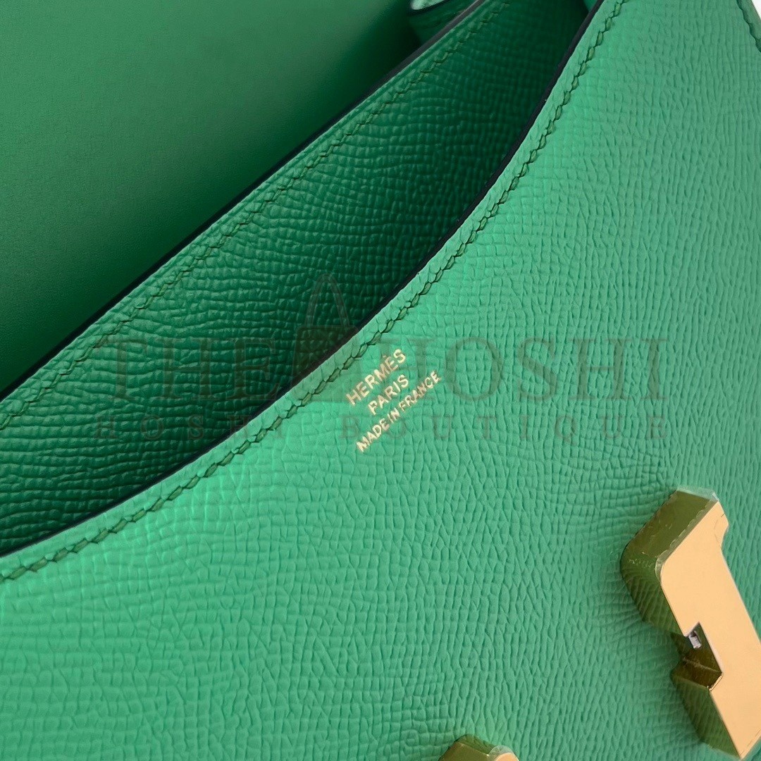 H**me5 Constance 18 Handmade Bag In Vert Comics Epsom Calfskin Master Quality