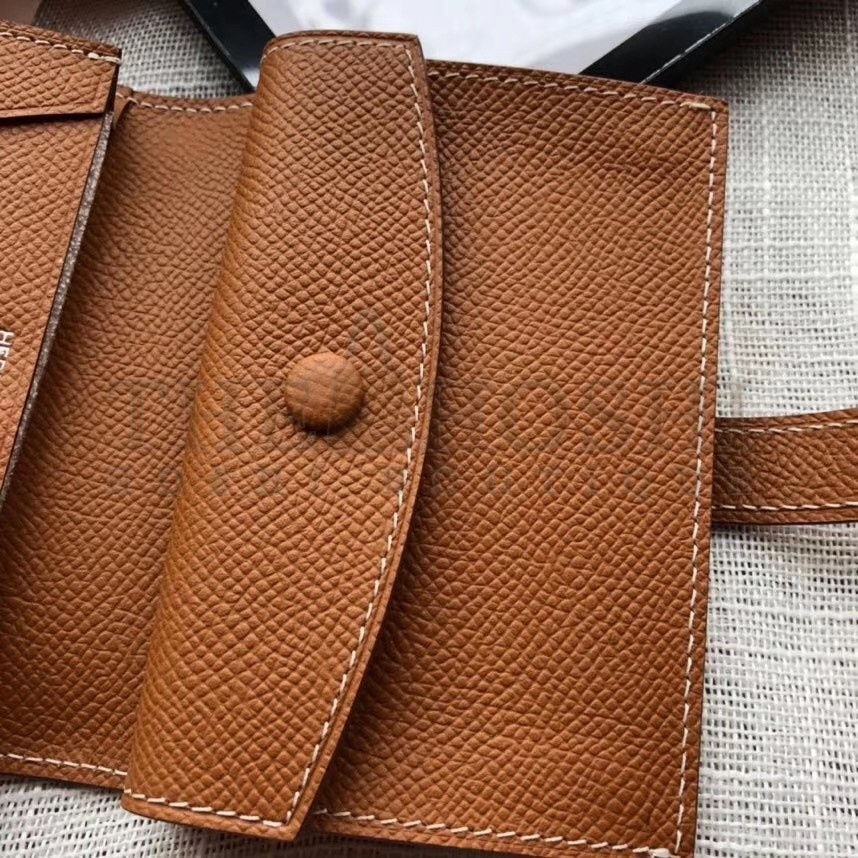 H**me5 Bearn Mini Wallet In Gold  Epsom Leather Master Quality