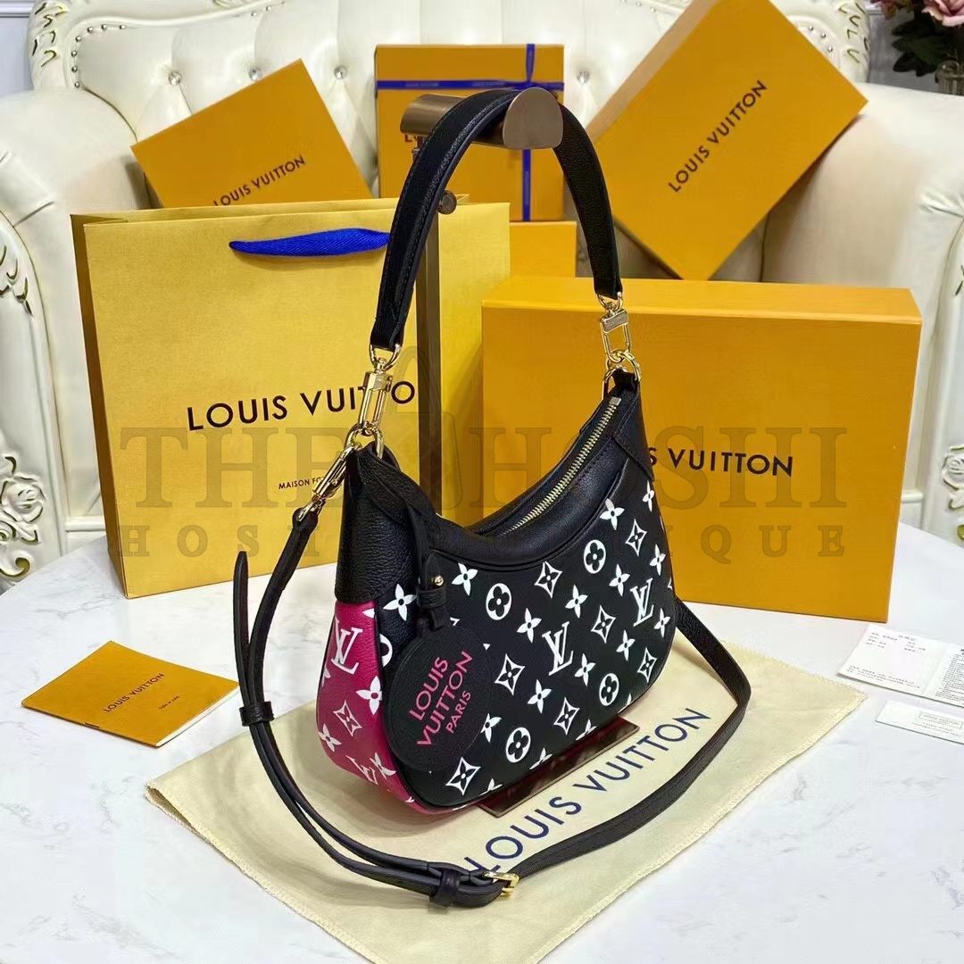 L0vis Vvtt0n LV Women Bagatelle Black Handbag Printed Embossed Grained Cowhide Leather Master Quality