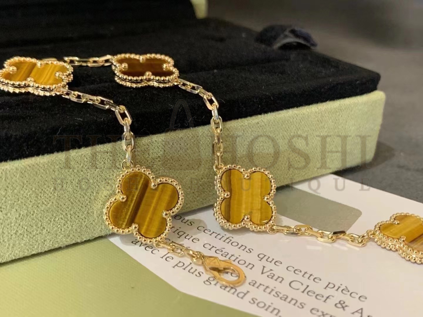 V*n Cl**f & Arpels Tiger Eye Bracelet Dupe, Vintage Alhambra bracelet, 5 motifs Master Quality