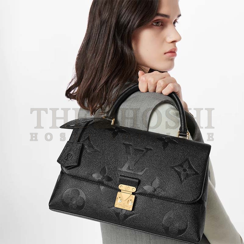 L0vis Vvtt0n LV Women Madeleine MM Handbag Black Embossed Grained Cowhide Leather Master Quality