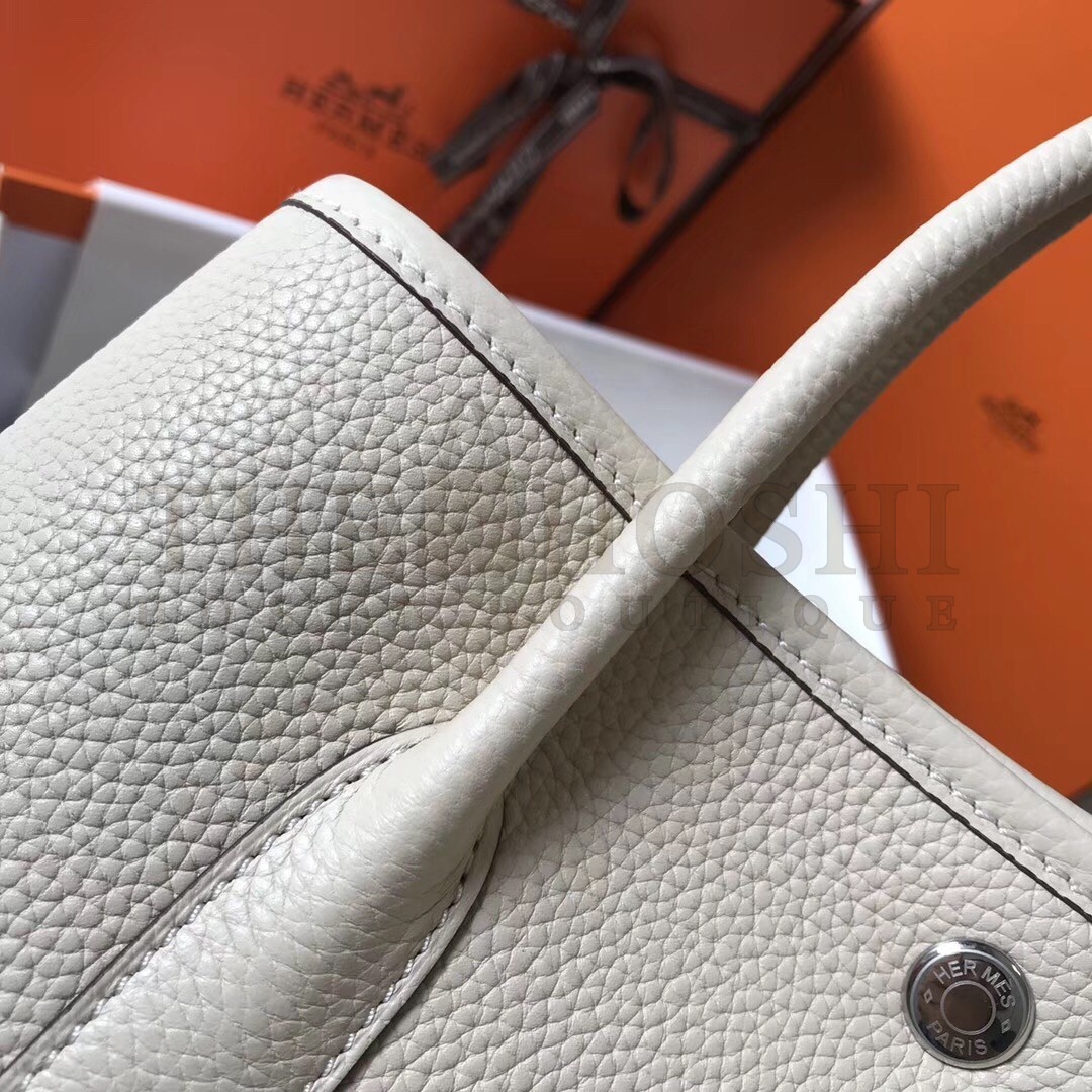 H**me5 Garden Party 36 Bag In White Clemence Leather Master Quality