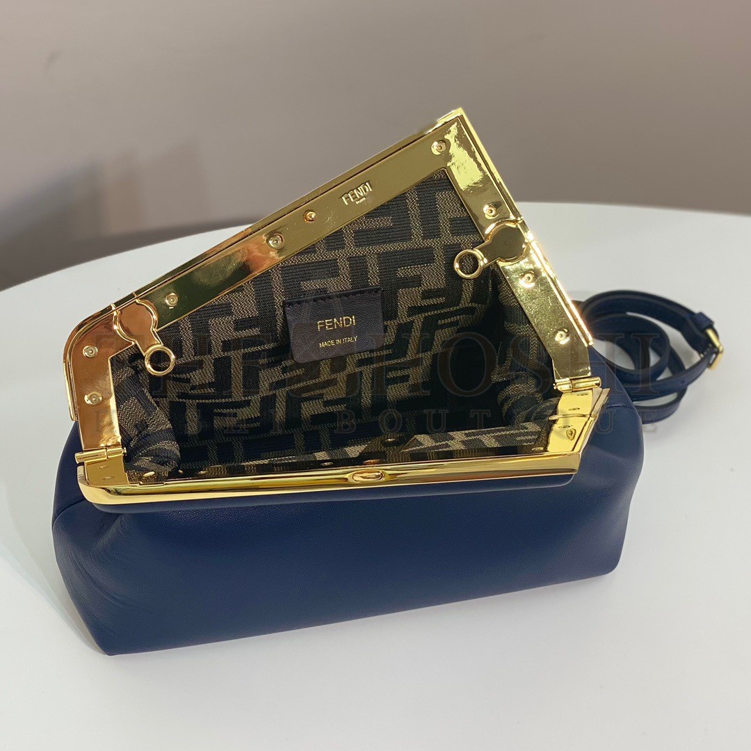 F**di First Small Bag In Dark Blue Nappa Leather Master Quality