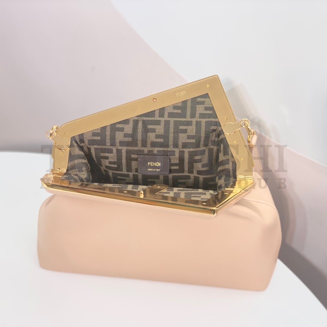 F**di First Medium Bag In Powder Pink Nappa Leather Master Quality