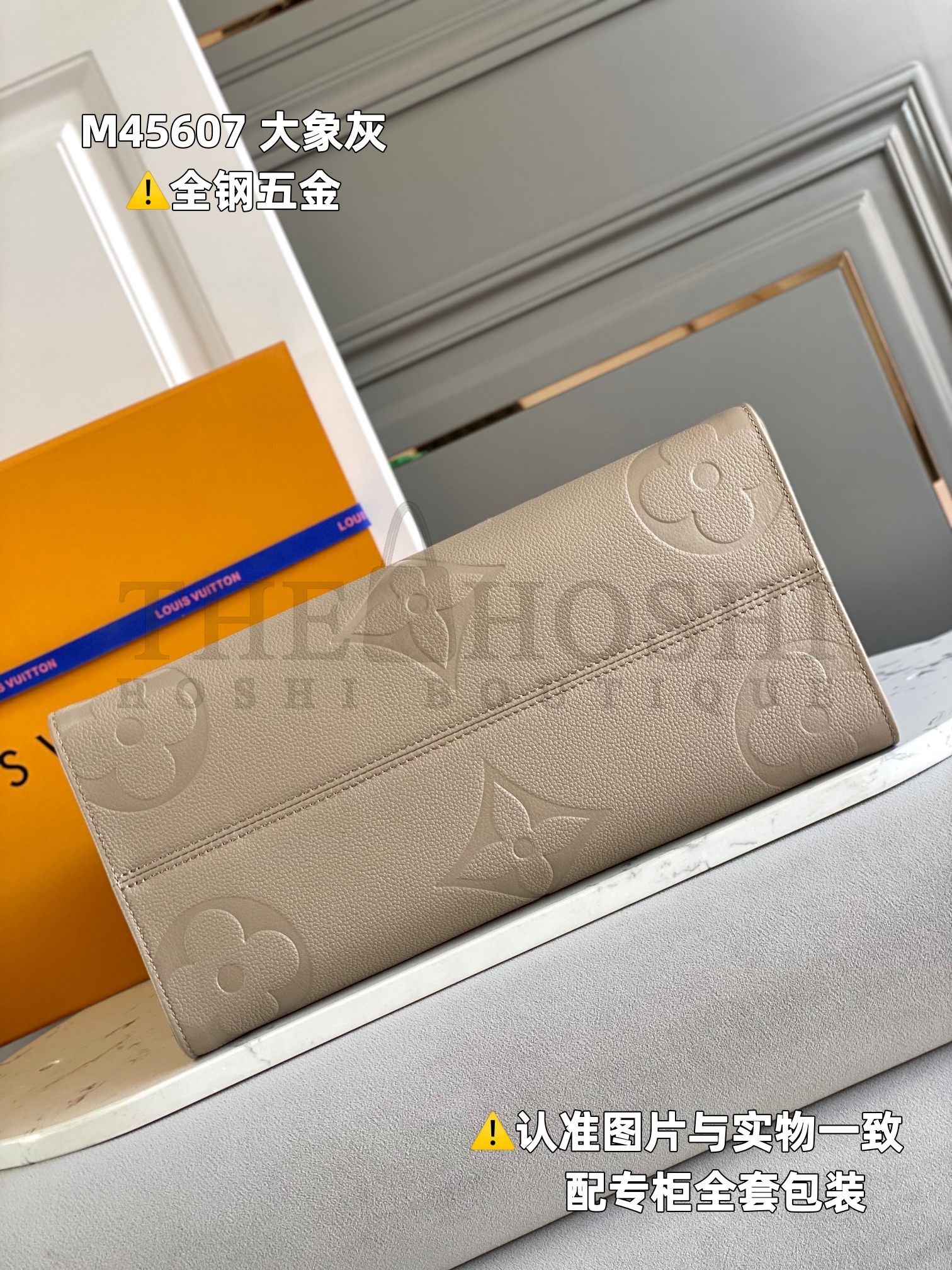L0vis Vvtt0n LV Women Onthego MM Tote Bag Monogram Embossed Grained Cowhide M45607 Master Quality
