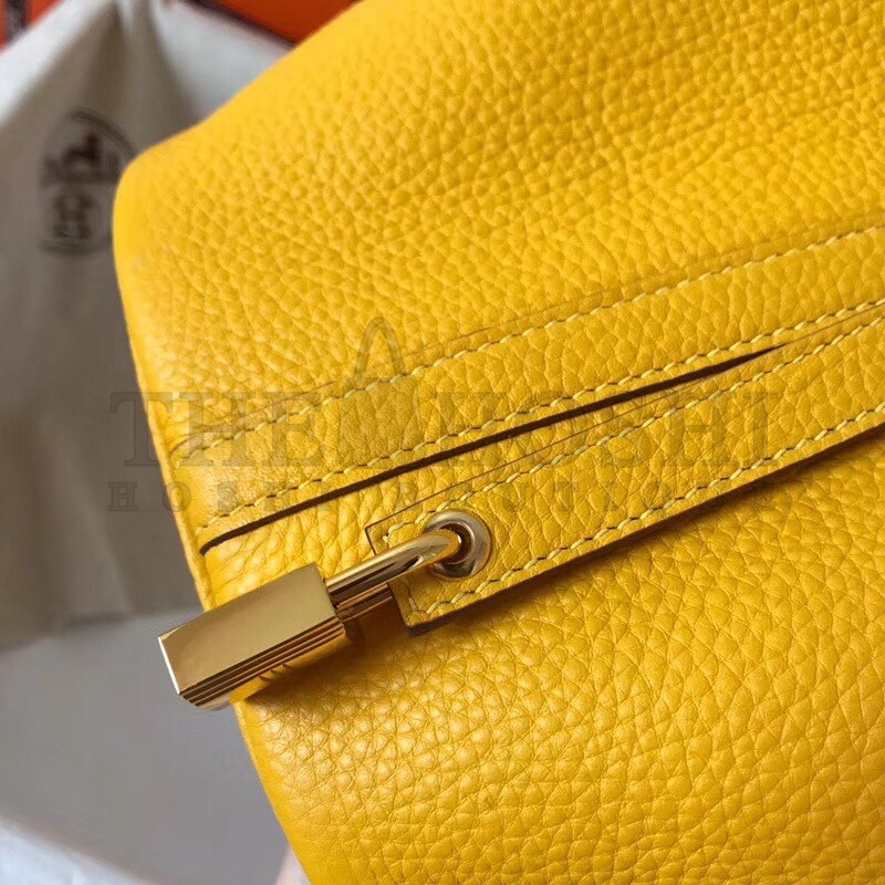 H**me5 Bicolor Picotin Lock MM 22cm Yellow Bag Master Quality