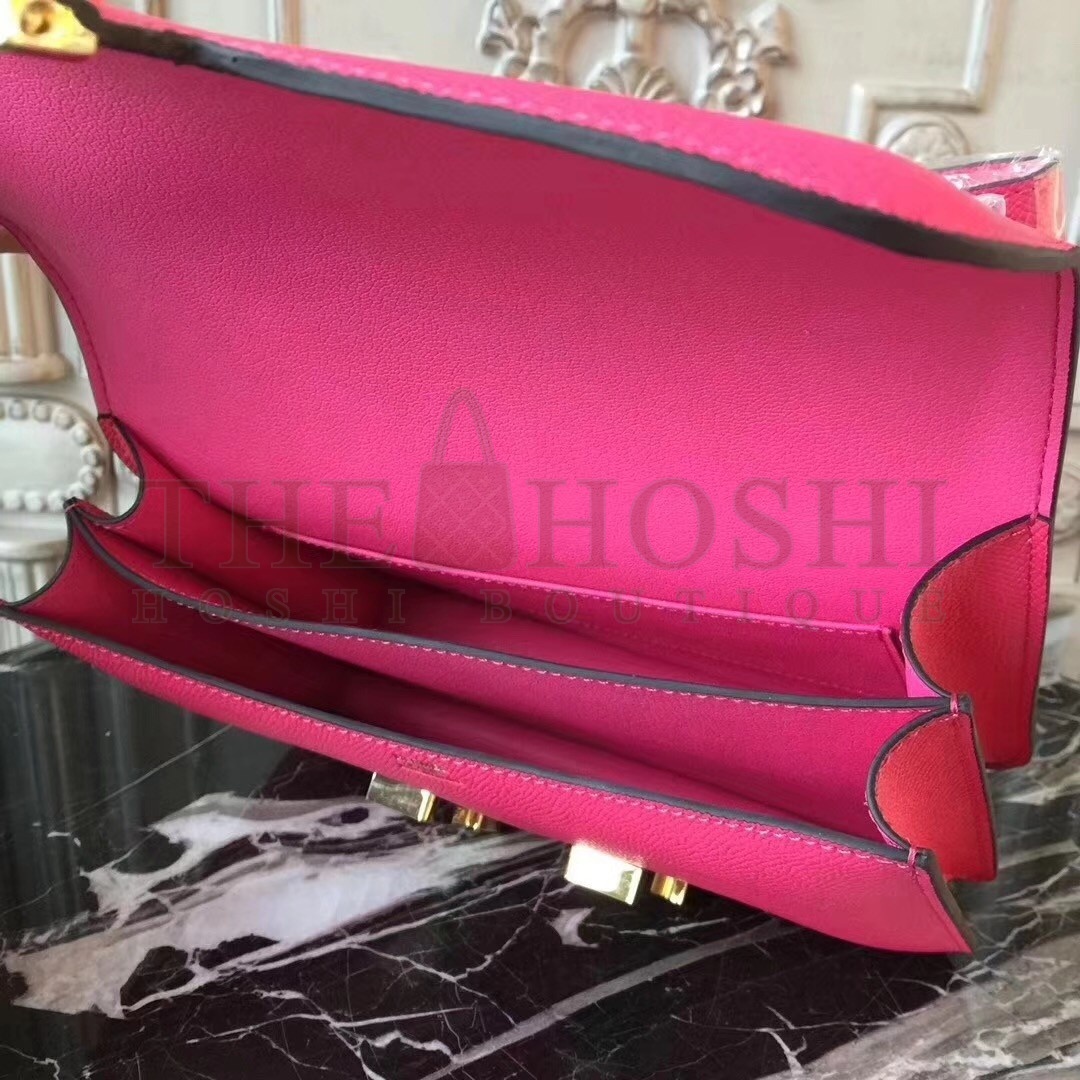 H**me5 Red Constance MM 24cm Epsom Leather Bag Master Quality