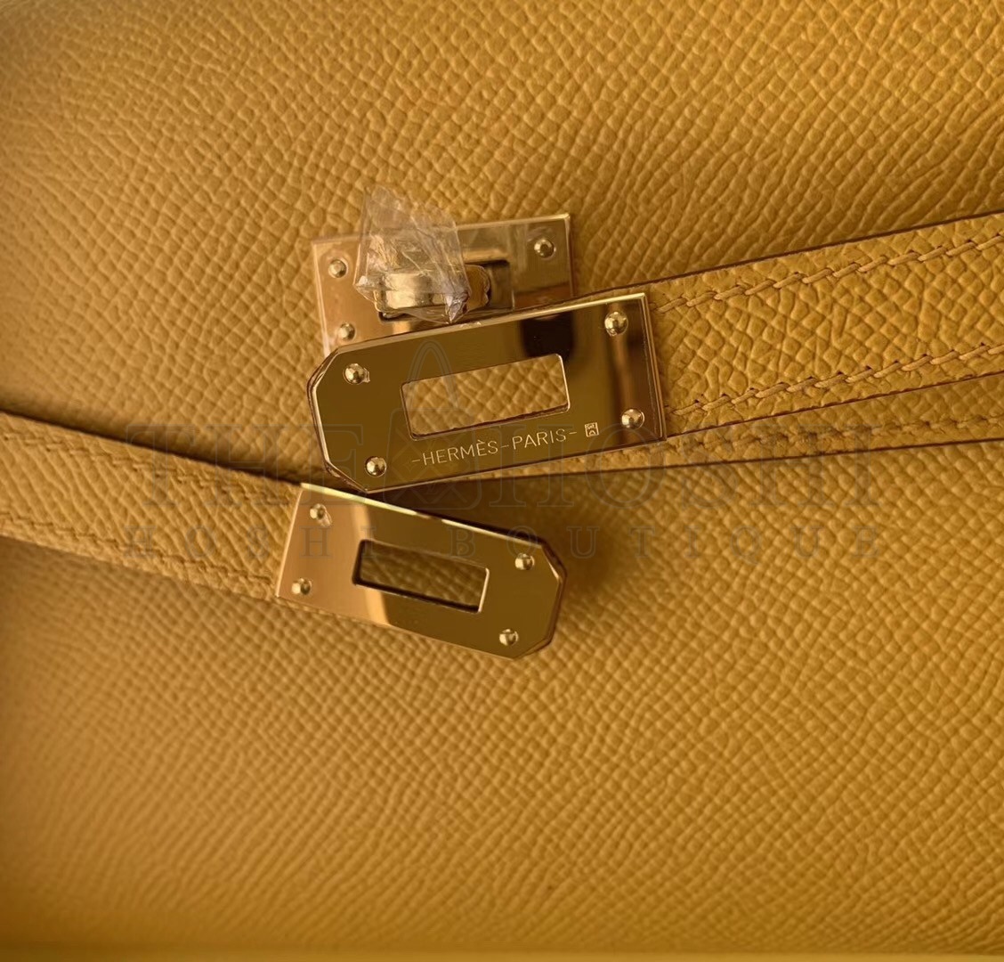 H**me5 Kelly Classique To Go Wallet In Yellow Epsom Calfskin Master Quality