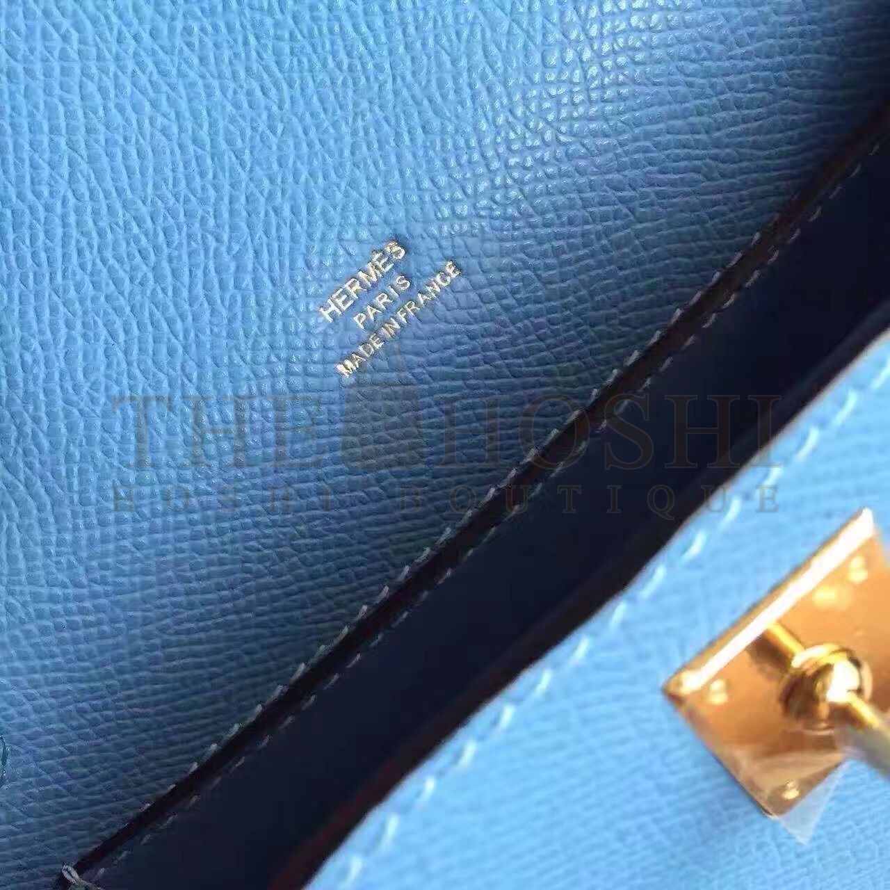 H**me5 Blue Paradise Kelly Pochette Epsom Handmade Bag Master Quality
