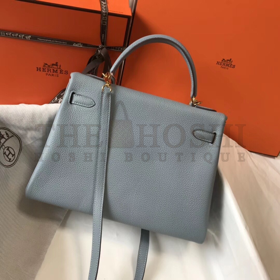 H**me5 Blue Lin Clemence Kelly 32cm Retourne Bag Master Quality