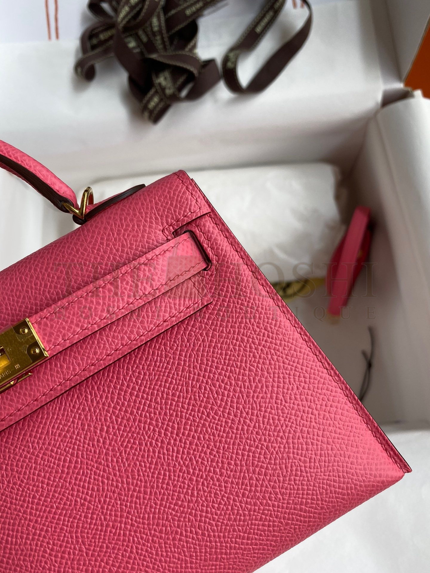 H**me5 Kelly Mini II Sellier Handmade Bag In Rose Azalee Epsom Calfskin Master Quality