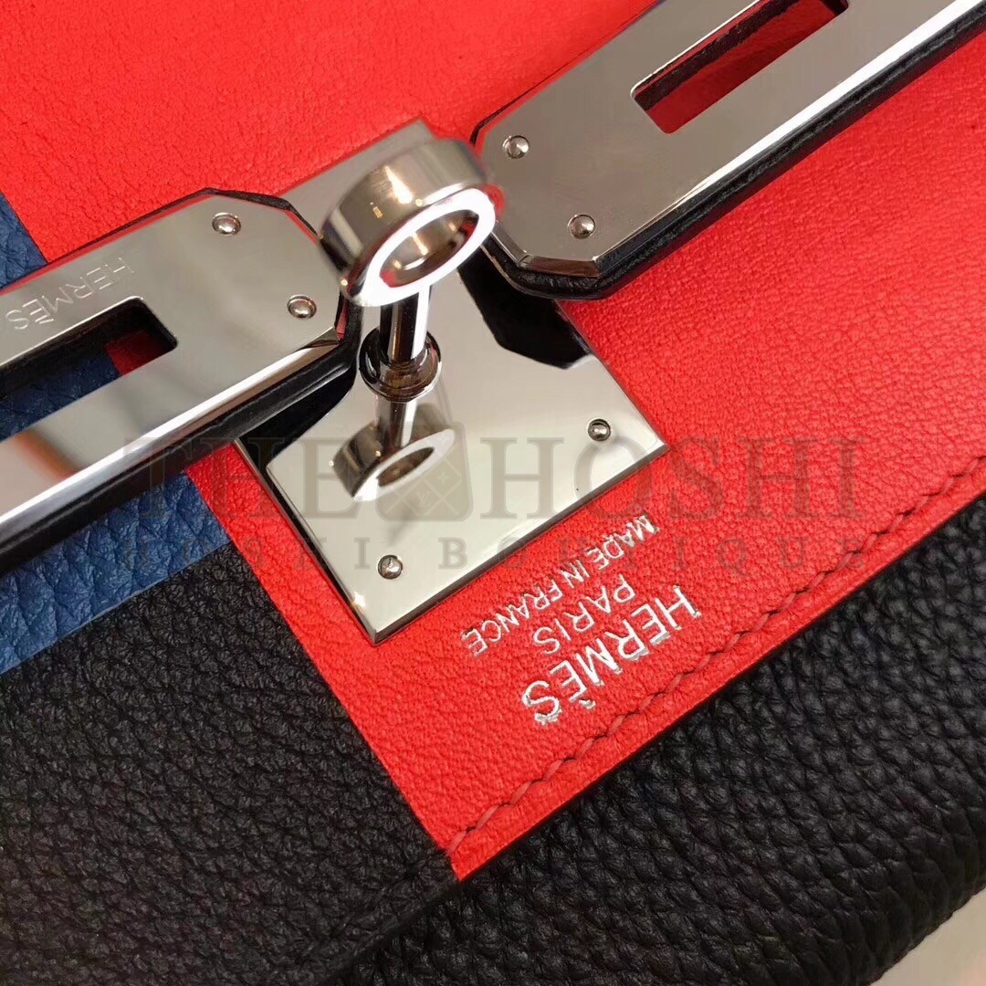 H**me5 Multicolor Blocks Kelly 28cm Black Bag Master Quality
