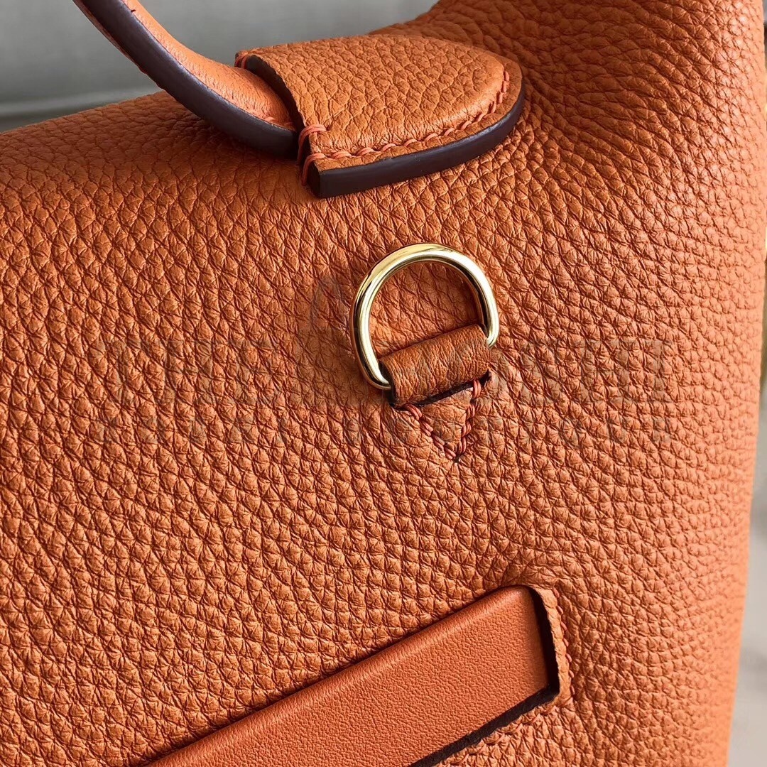 H**me5 24/24 29 Bag In Orange Clemence Calfskin Master Quality