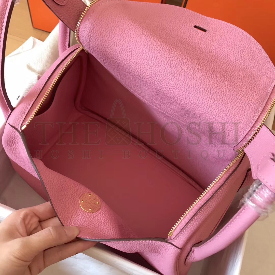 H**me5 Pink Lindy 26cm Clemence Handmade Bag Master Quality