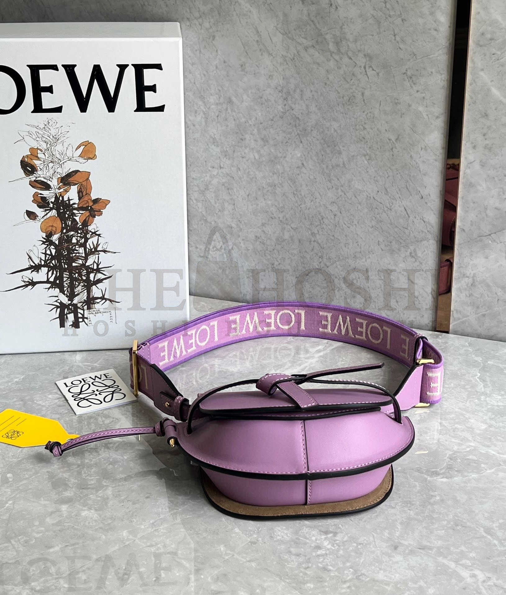 L0ew* Gate Dual Mini Bag in Guimauve Calfskin Master Quality