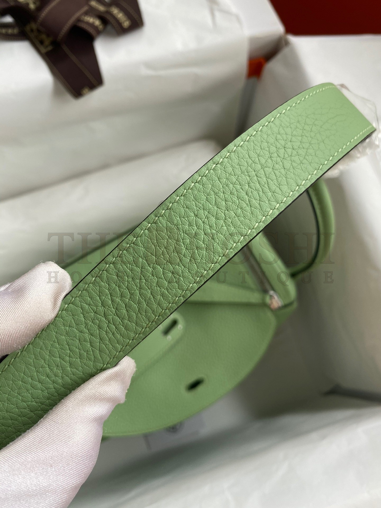 H**me5 Lindy 26 Handmade Bag In Vert Cypres Clemence Leather Master Quality