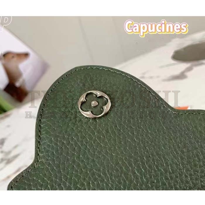 L0vis Vvtt0n LV Women Capucines MM Handbag Taurillon Cowhide Leather Python Trim Master Quality