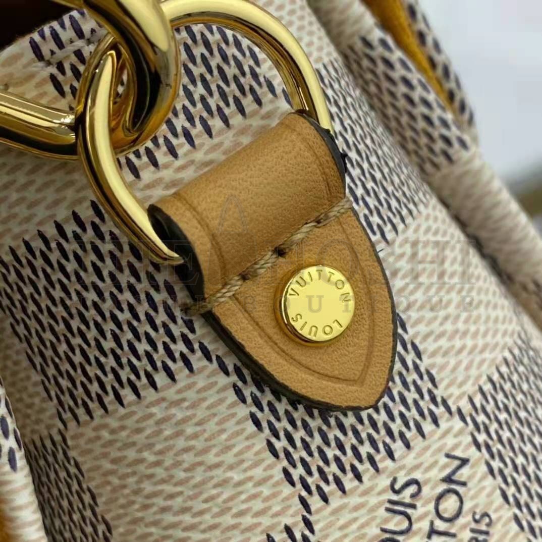 L0vis Vvtt0n LV Women Croisette Hand Bag Pink Damier Azur Coated Canvas Master Quality