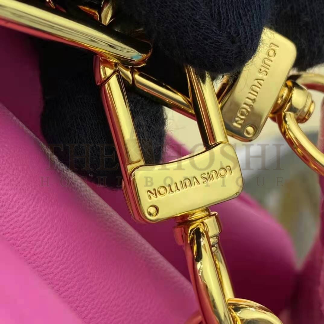 L0vis Vvtt0n LV Women Cruissin PM Handbag Pink Purple Monogram Embossed Puffy Lambskin Master Quality