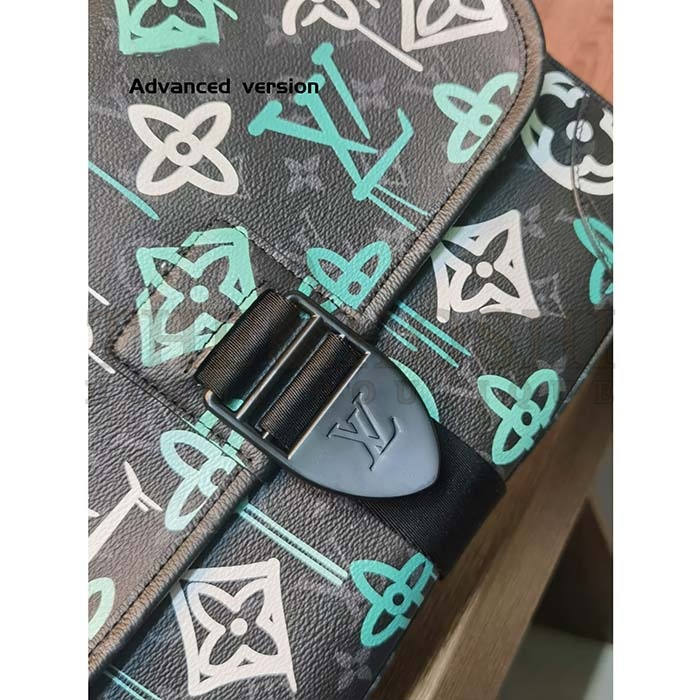 L0vis Vvtt0n LV Women Archy Messenger MM Bag Graffiti Green Monogram Coated Canvas Master Quality
