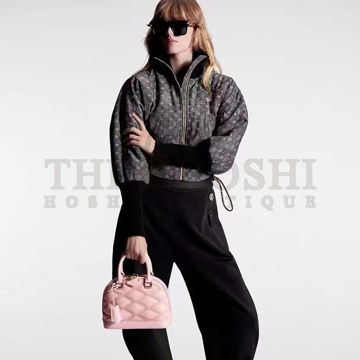 L0vis Vvtt0n LV Women Alma BB Handbag Rosabella Pink Lamb Cowhide Leather Master Quality