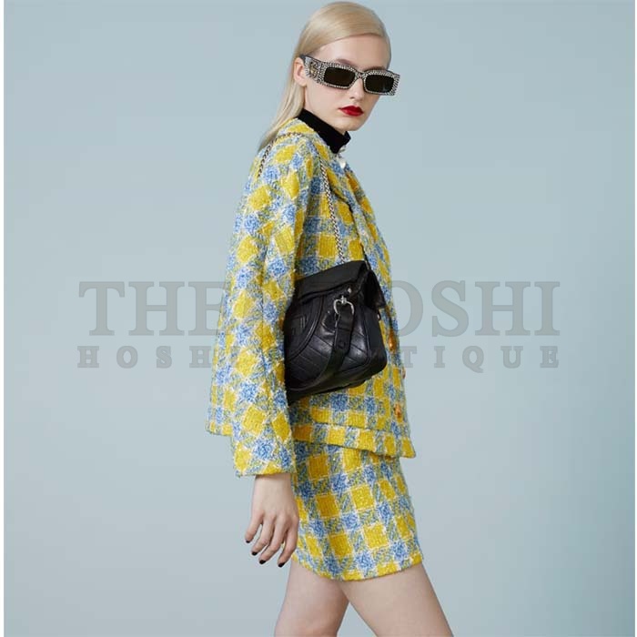 Gvc*1 Women GG Blondie Small Tote Bag Black Leather Round Interlocking G Master Quality