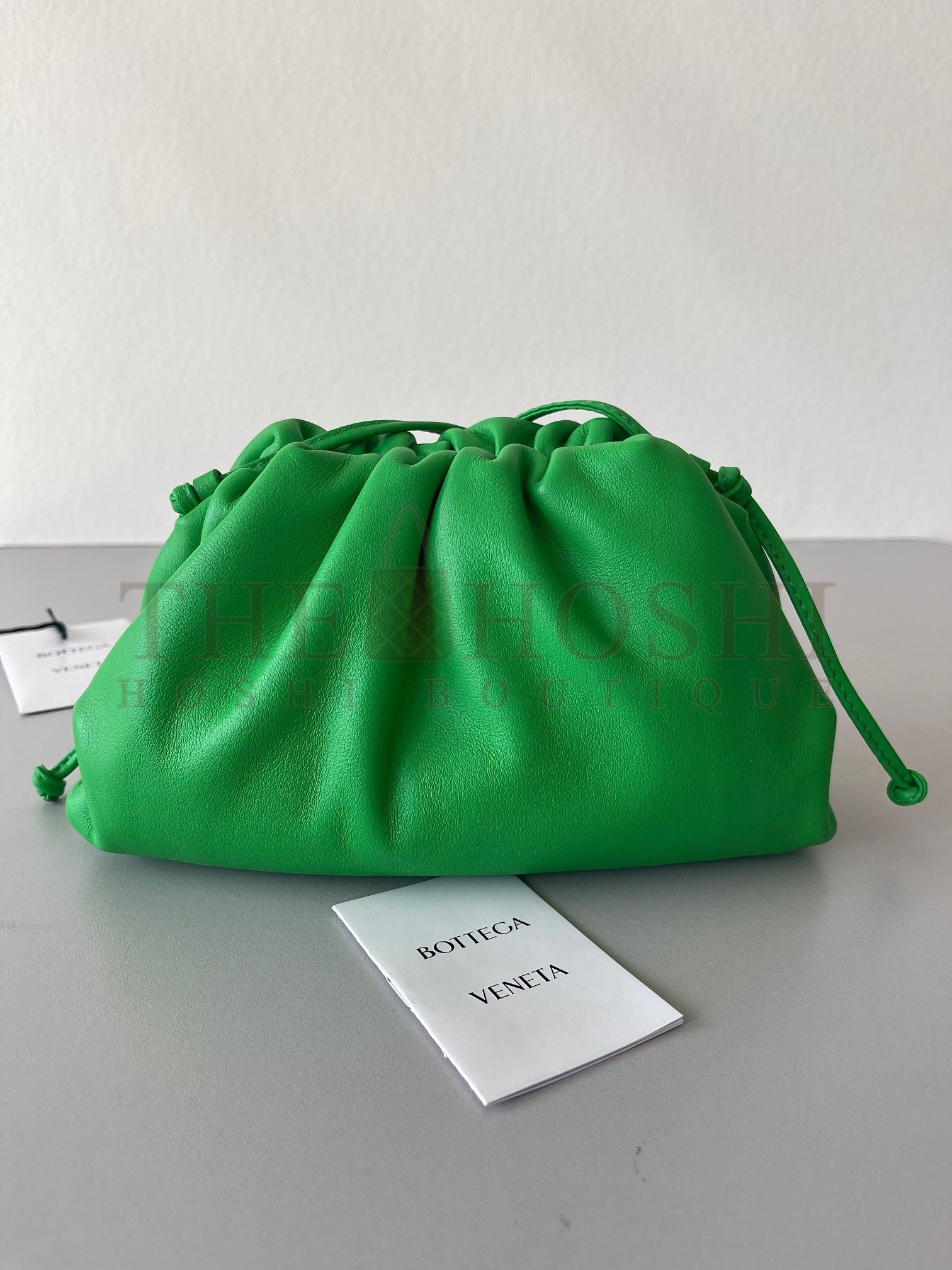 B0tt*ga Ven*ta Mini Pouch with Strap in Parakeet Calfskin Master Quality