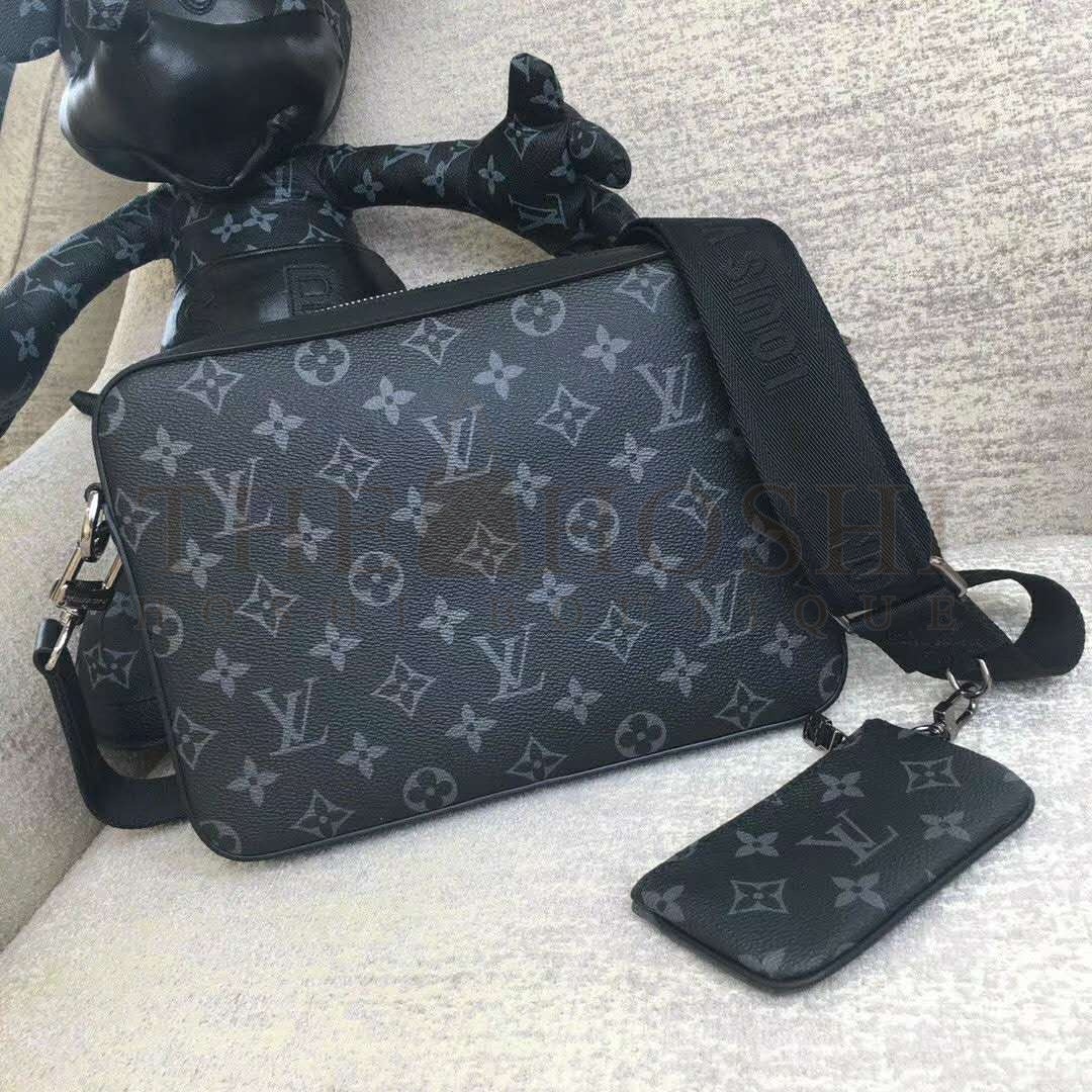 L0vis Vvtt0n LV Men Trio Messenger Bag Monogram Eclipse Canvas Master Quality