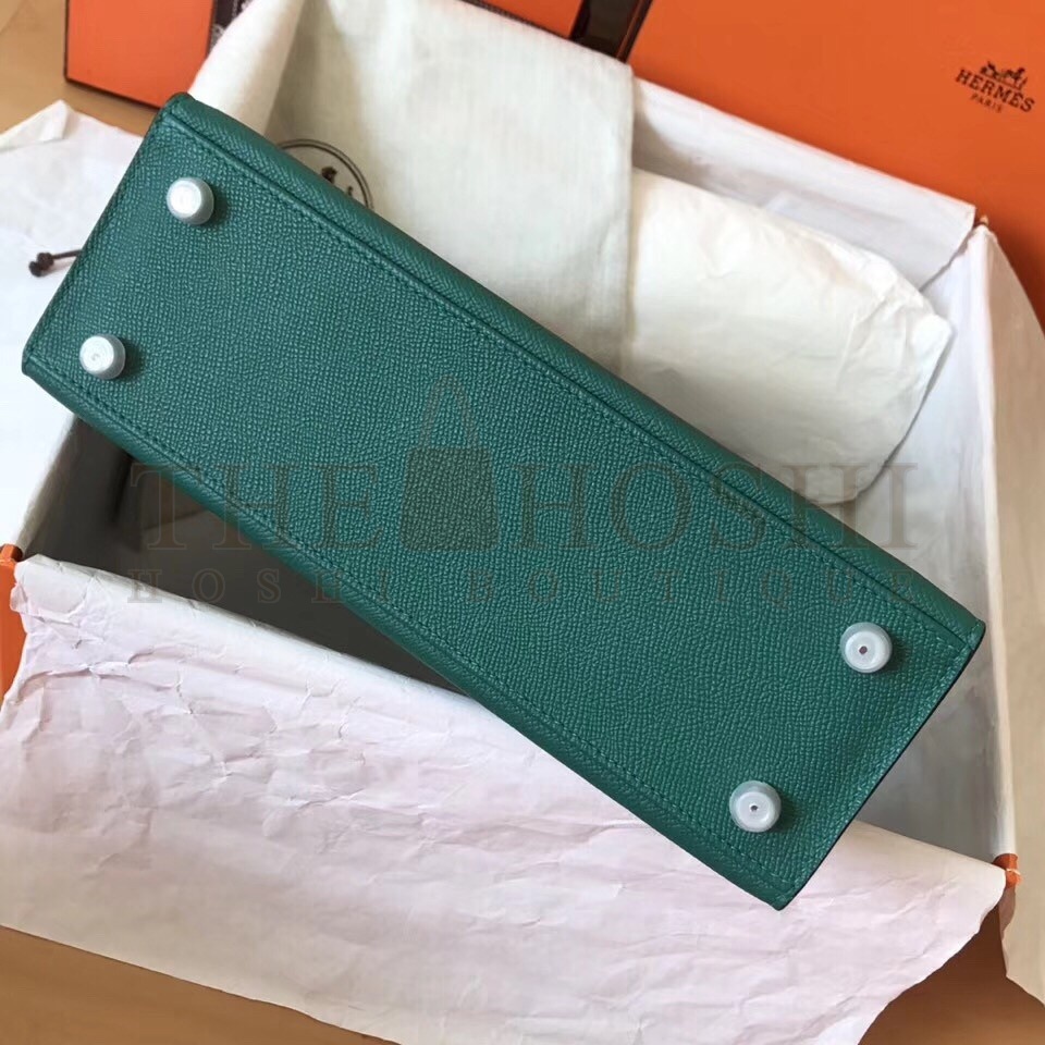 H**me5 Malachite Epsom Kelly 28cm Handmade Bag Master Quality