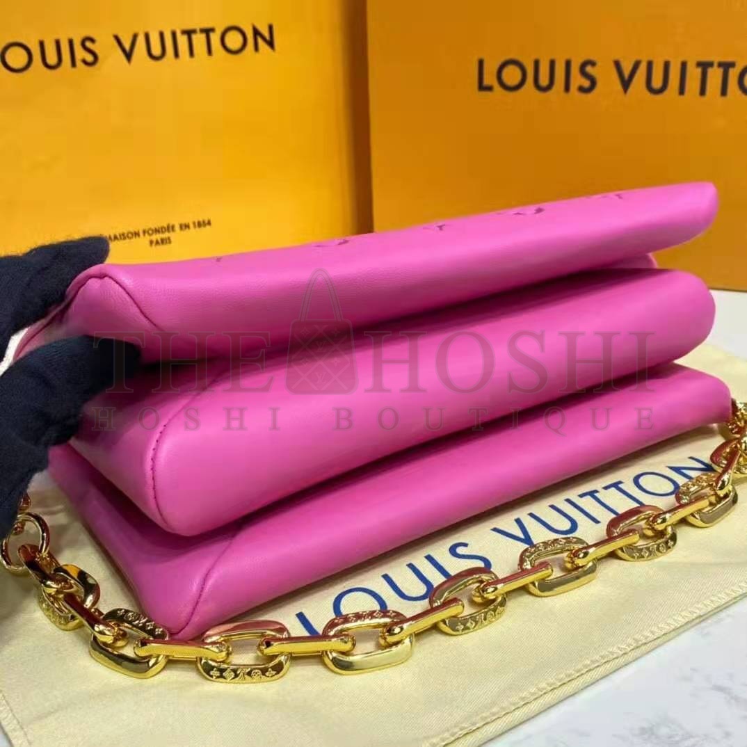 L0vis Vvtt0n LV Women Cruissin PM Handbag Pink Purple Monogram Embossed Puffy Lambskin Master Quality