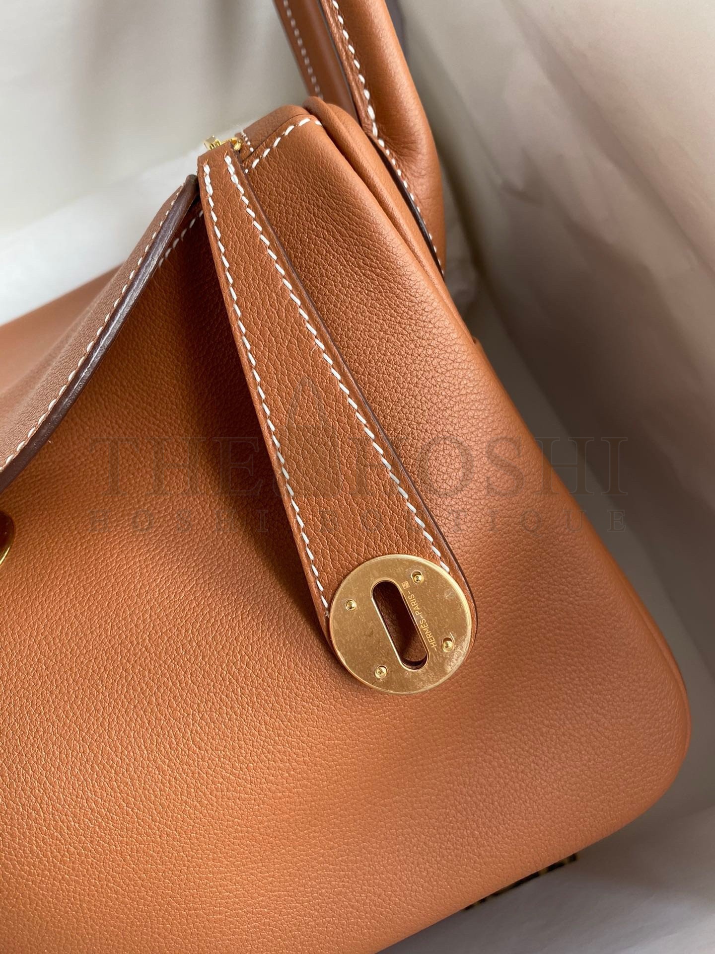 H**me5 Lindy 26 Handmade Bag In Gold Evercolor Leather Master Quality