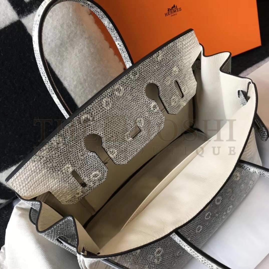 H**me5 Birkin 30cm Bag In Ombre Embossed Natural Lizard Master Quality