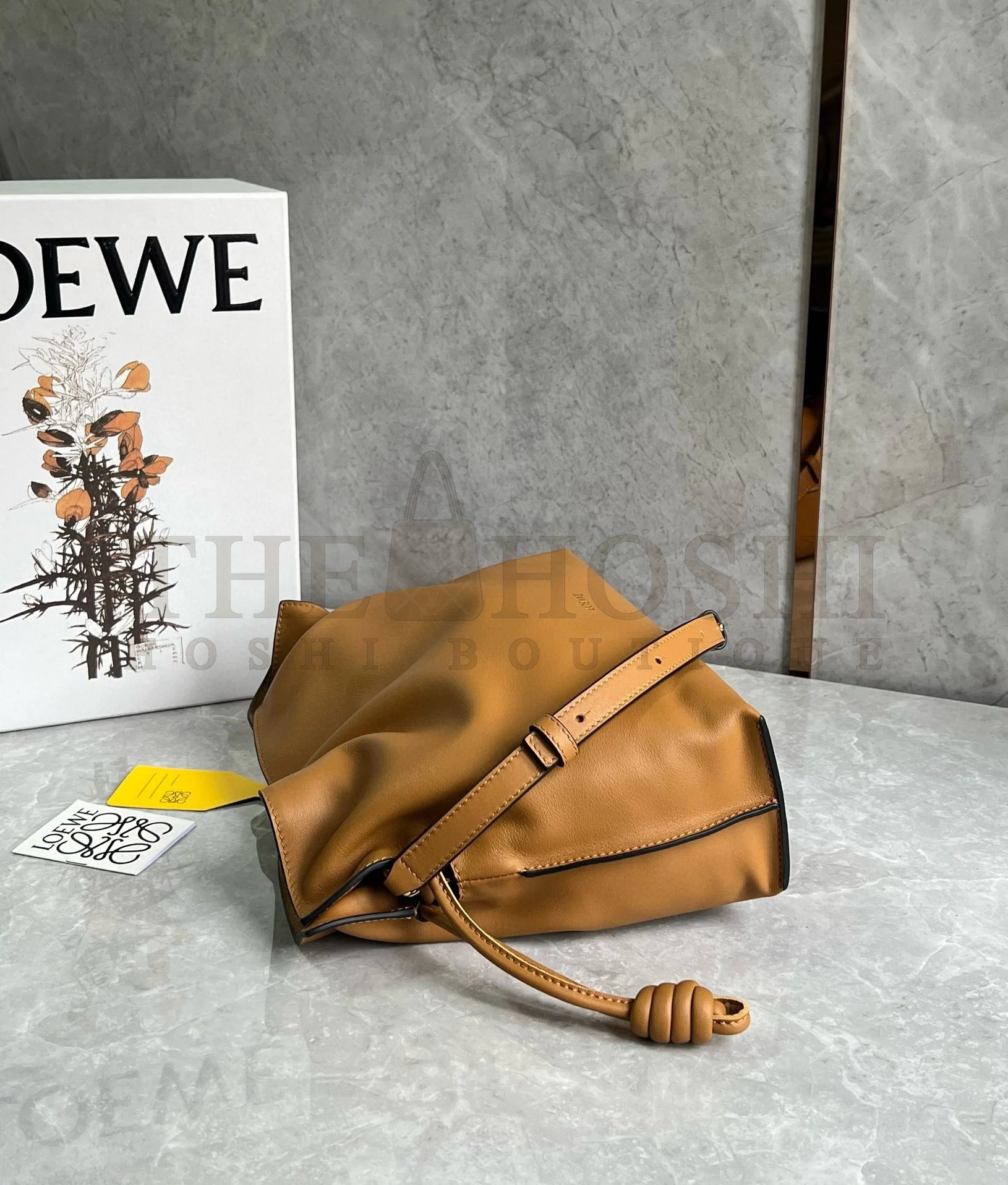 L0ew* Flamenco Clutch Bag in Warm Desert Nappa Calfskin Master Quality