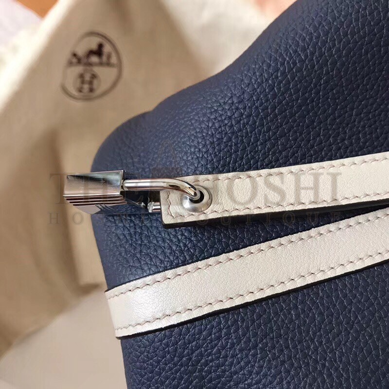 H**me5 Bicolor Picotin Lock PM 18cm Sapphire Bag Master Quality