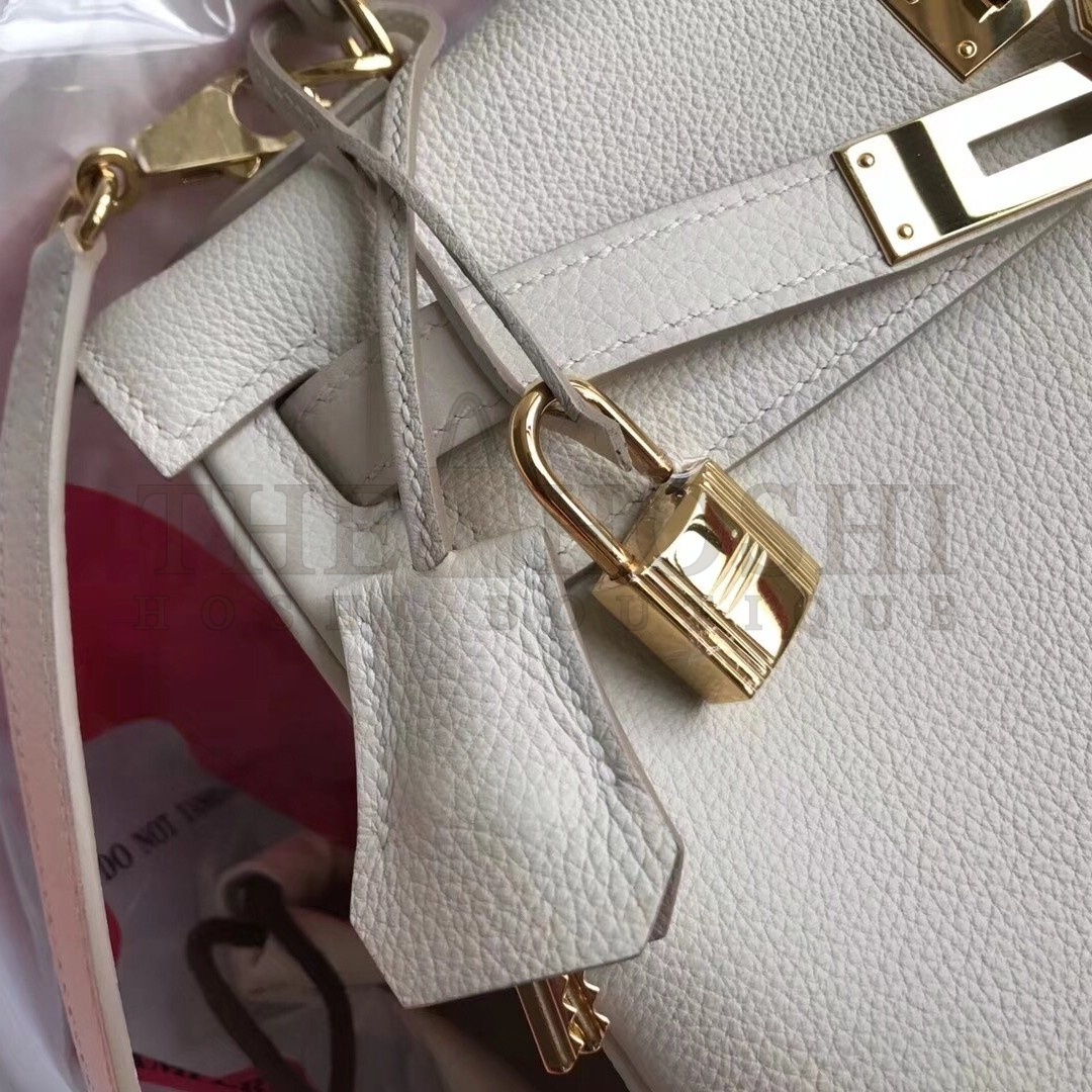 H**me5 White Clemence Kelly 28cm Handmade Bag Master Quality