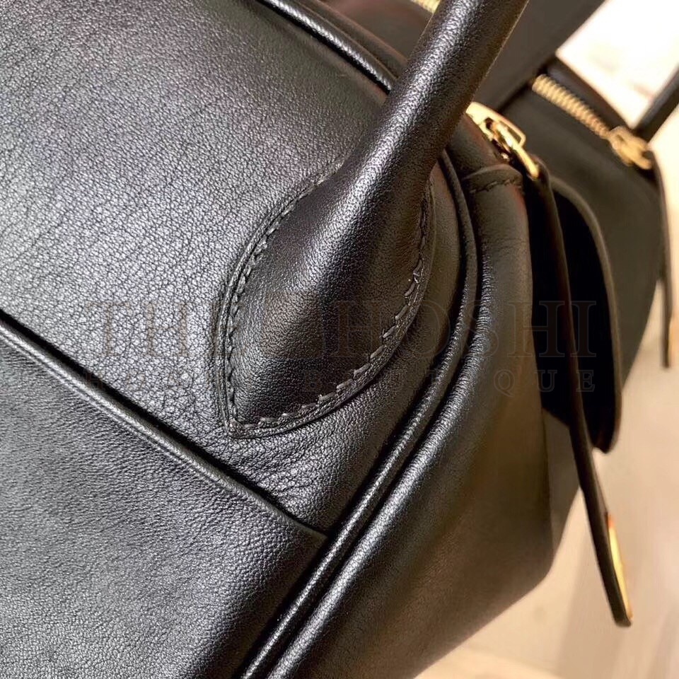 H**me5 Black Lindy 26cm Swift Handmade Bag Master Quality