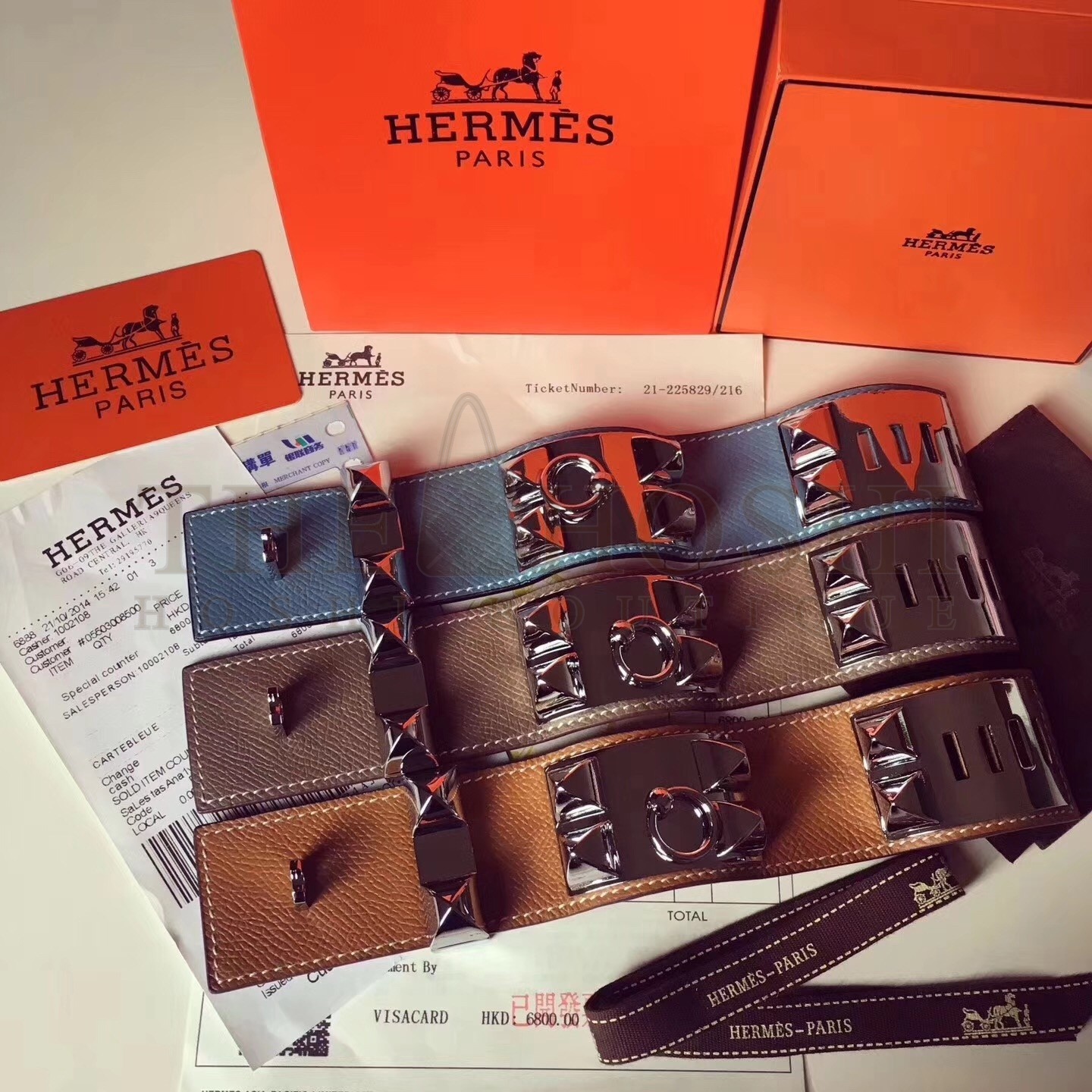 H**me5 Brown Epsom Collier de Chien Bracelet Size S Master Quality