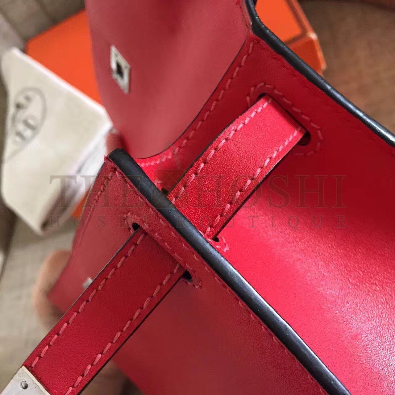 H**me5 Red Kelly Pochette Swift Handmade Bag Master Quality