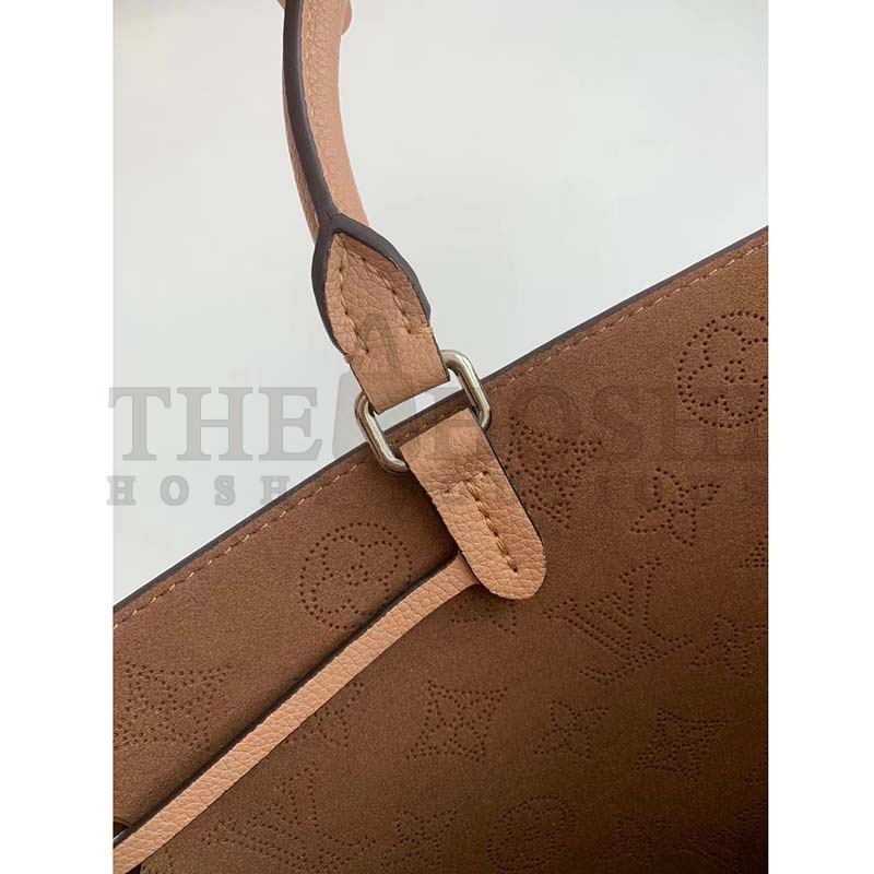 L0vis Vvtt0n LV Women Bella Tote Brown Mahina Perforated Calfskin Master Quality