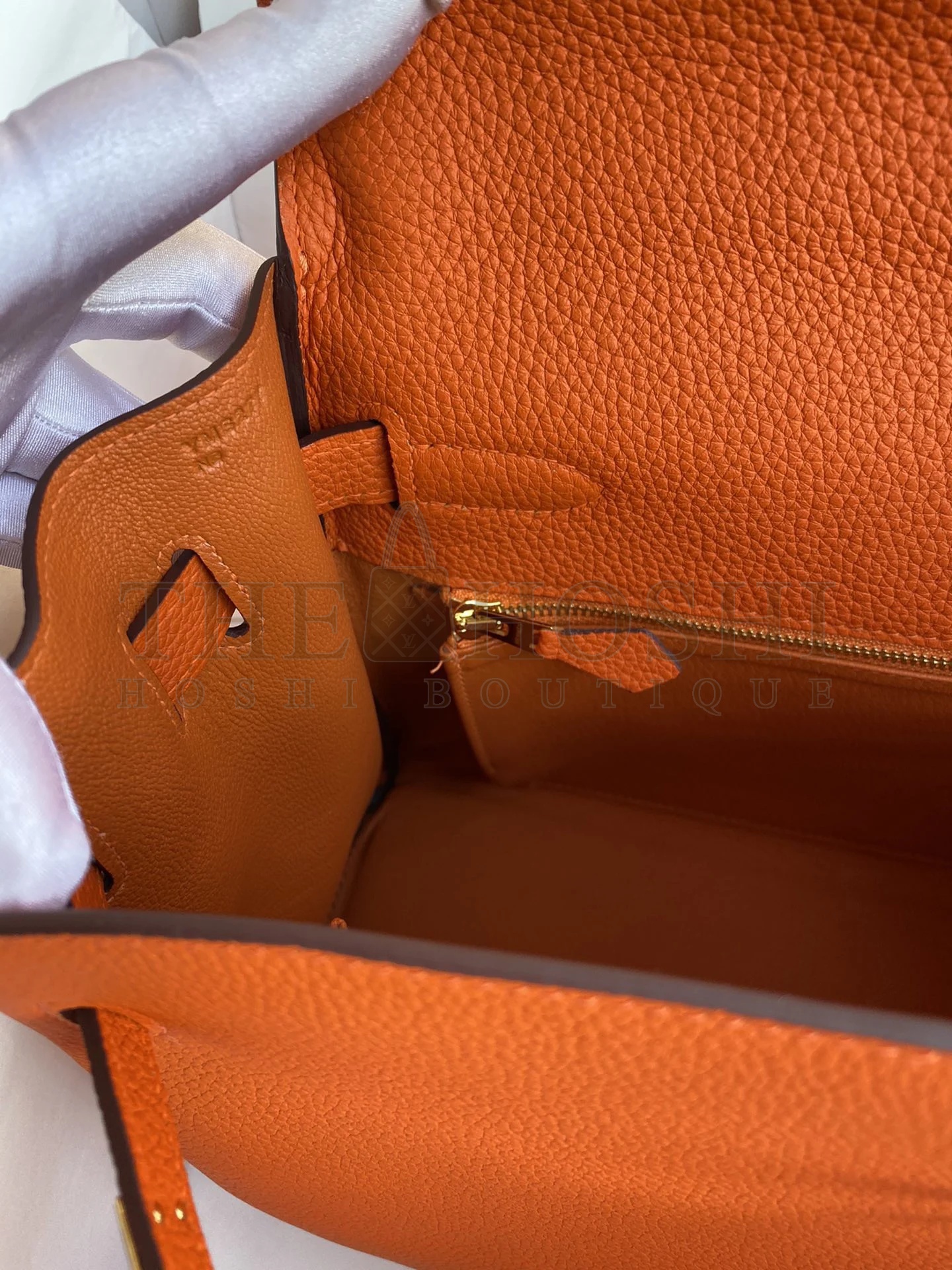H**me5 Kelly Retourne 32 Handmade Bag In Orange Clemence Leather Master Quality