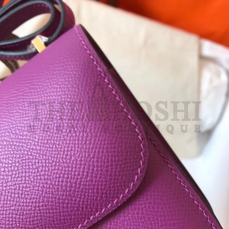 H**me5 Mini Constance 18cm Cyclamen Epsom Bag Master Quality