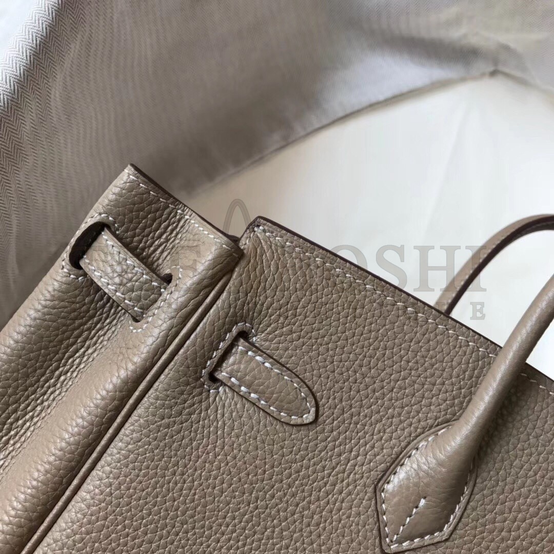H**me5 Birkin 25cm Bag In Tourterelle Clemence Leather Master Quality