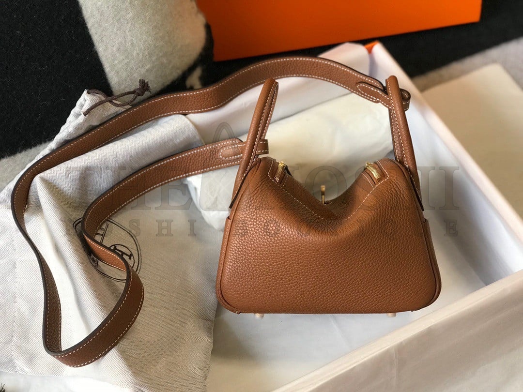 H**me5 Lindy Mini Bag In Gold Clemence Leather GHW Master Quality