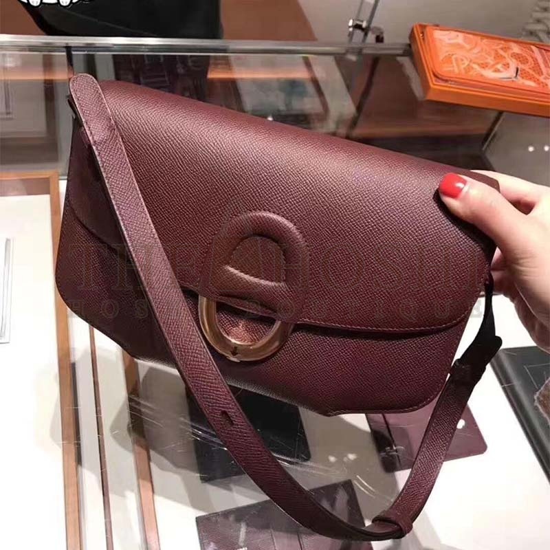 H**me5 Women Cherche-Midi 25 Bag in Epsom Calfskin-Purple Master Quality