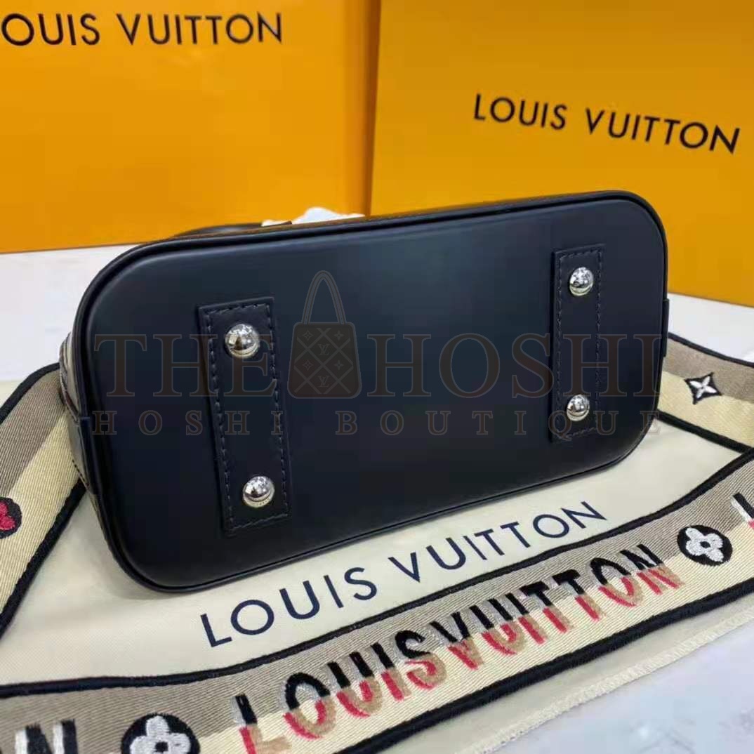 L0vis Vvtt0n LV Women Alma BB Handbag Black Epi Grained Cowhide Leather Master Quality