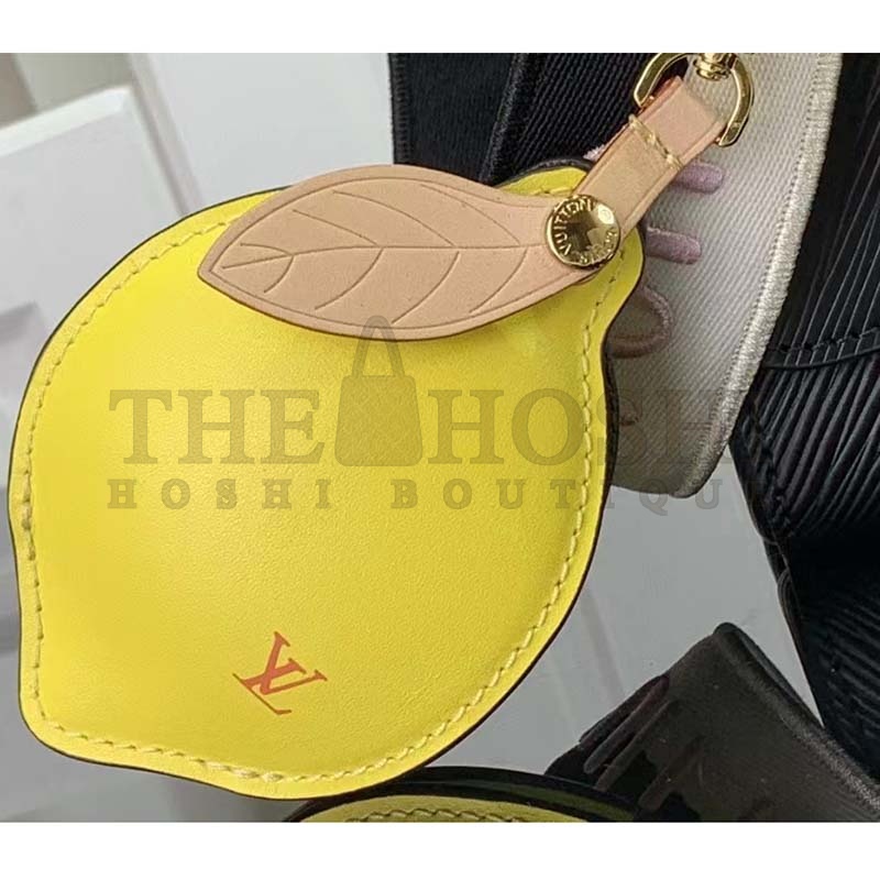 L0vis Vvtt0n LV Women Twist MM Lemon Handbag Black Epi Grained Cowhide Master Quality