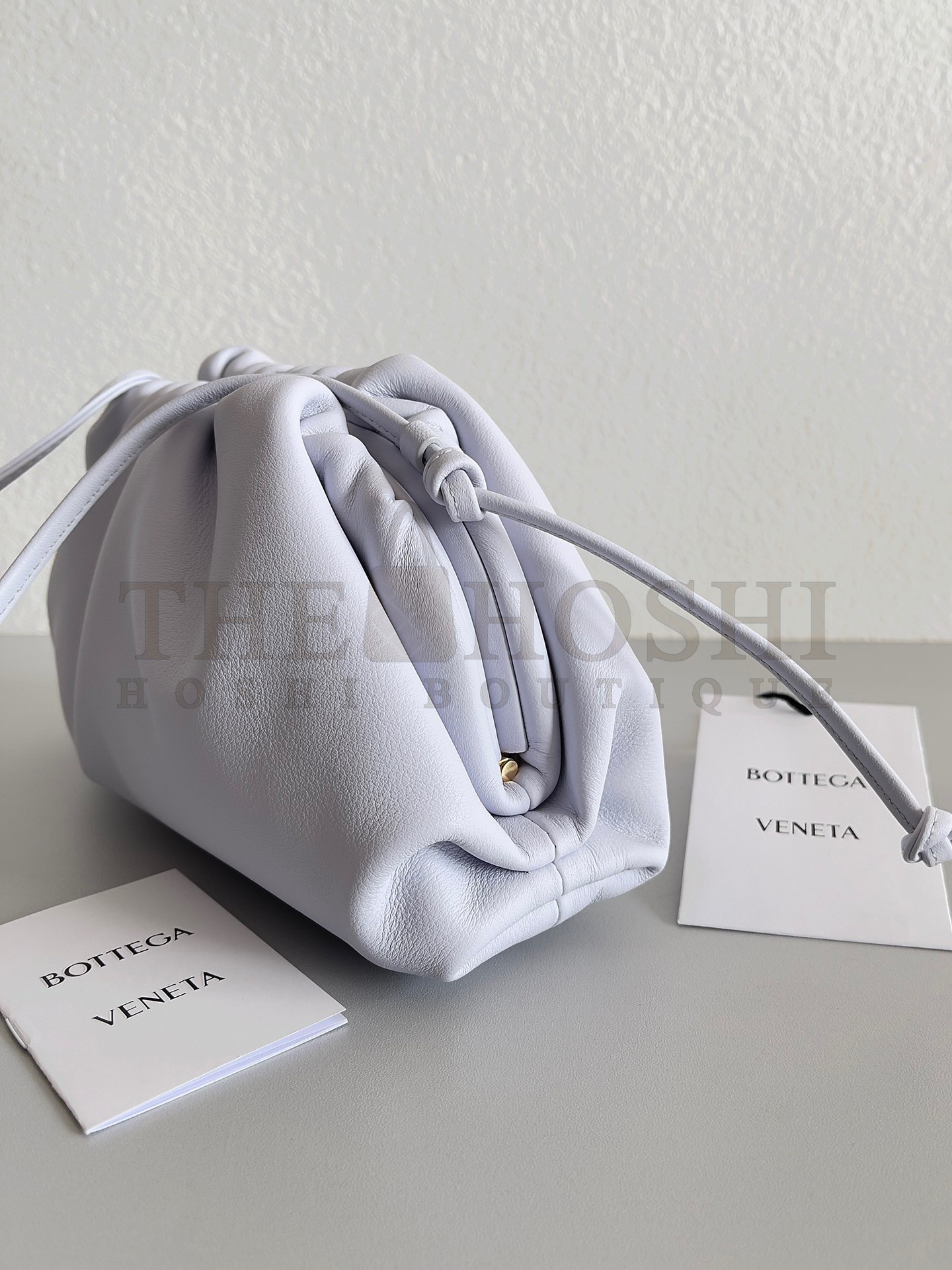 B0tt*ga Ven*ta Mini Pouch with Strap in Mirth Washed Calfskin Master Quality